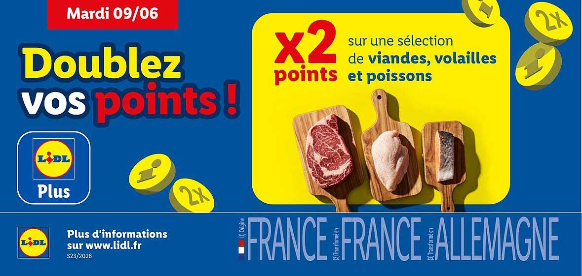 Doublez vos points !