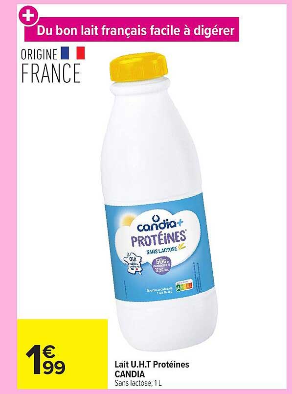 Du bon lait français facile à digérer