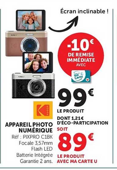 Écran inclinable !