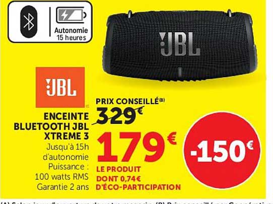 ENCEINTE BLUETOOTH JBL XTREME 3