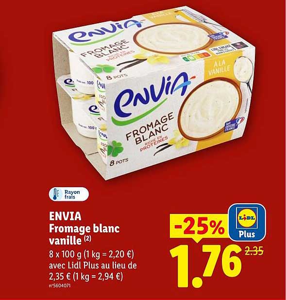 ENVIA Fromage blanc vanille