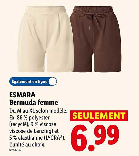 ESMARA Bermuda femme