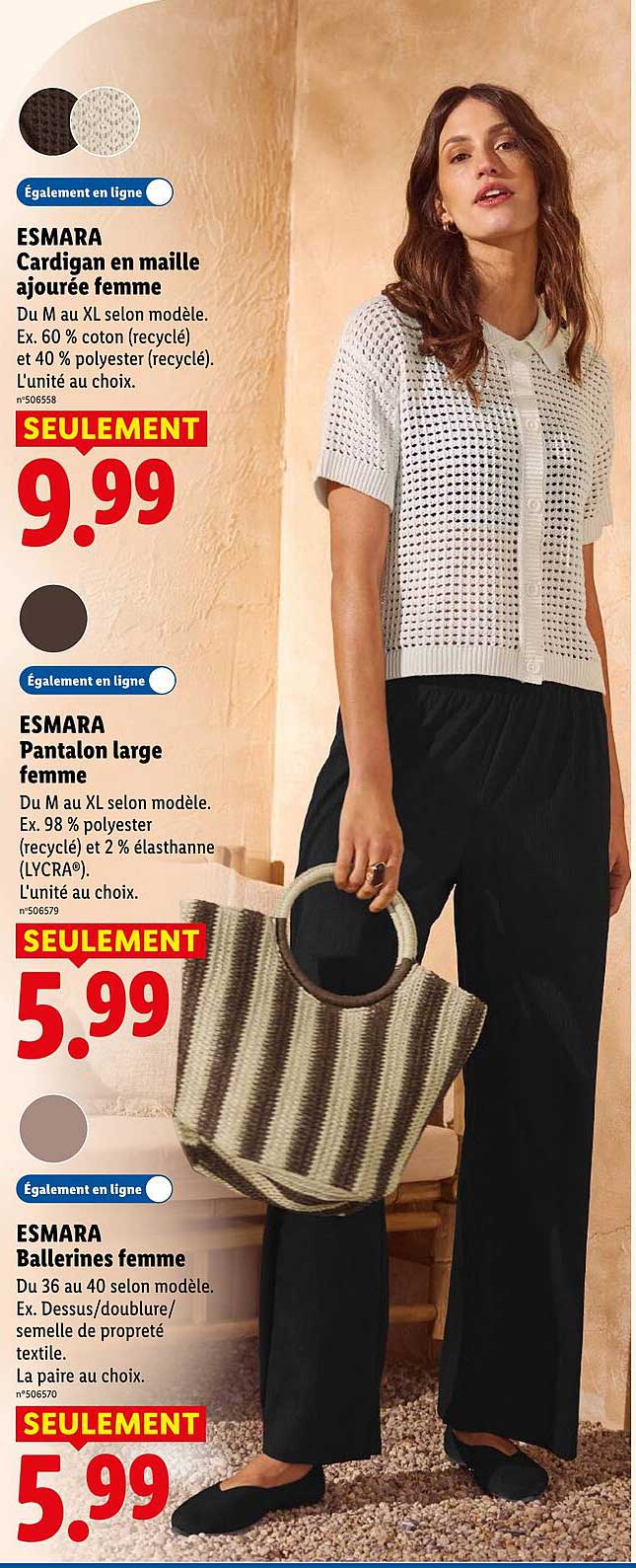 ESMARA Cardigan en maille ajourée femme