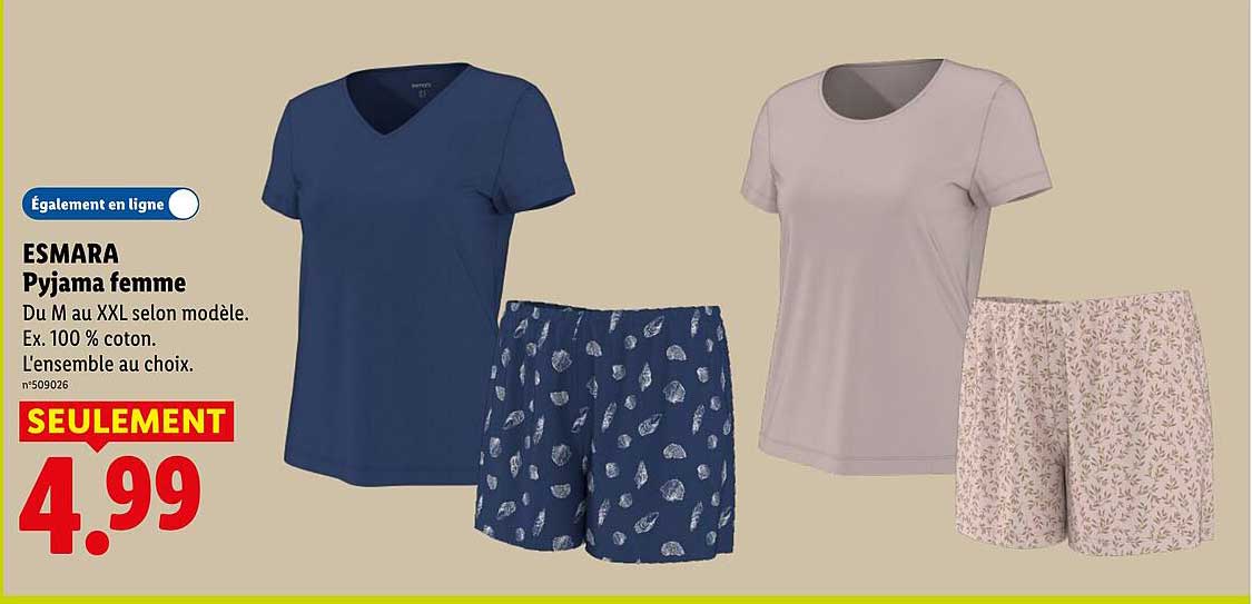 ESMARA Pyjama femme