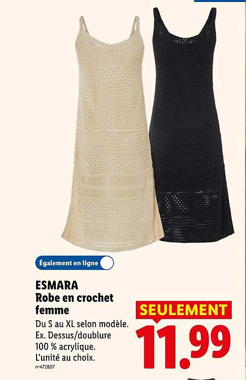 ESMARA Robe en crochet femme