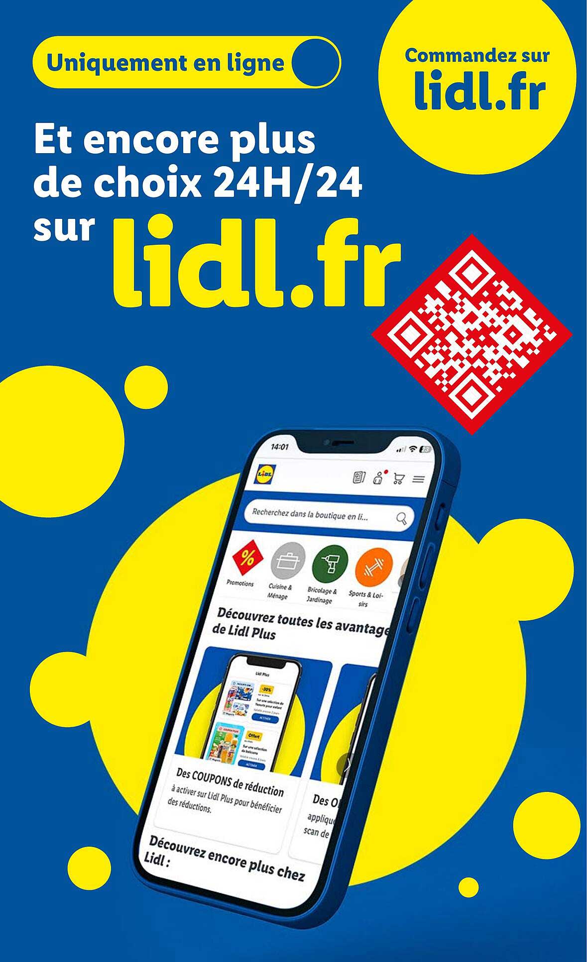 Et encore plus de choix 24H/24 sur lidl.fr