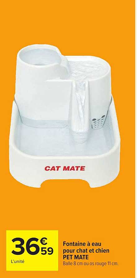 Fontaine à eau pour chat et chien PET MATE