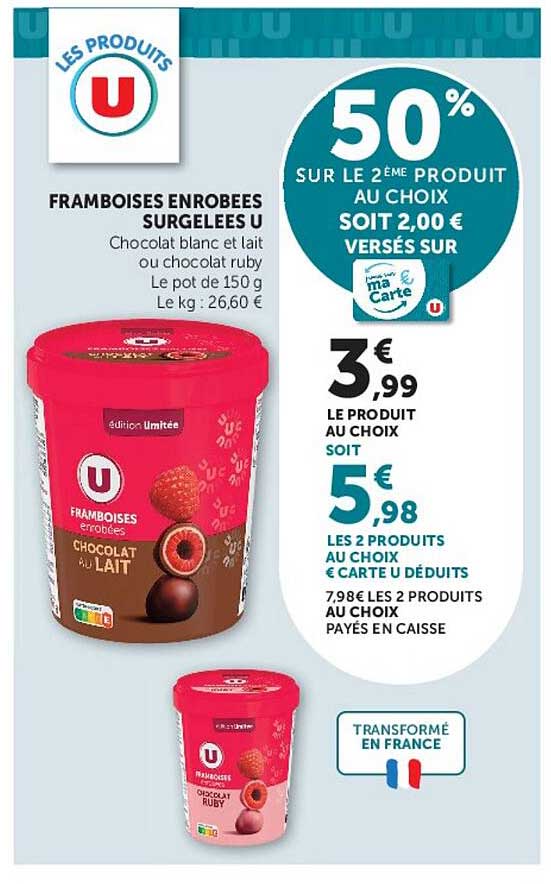 FRAMBOISES ENROBEES SURGELEES U