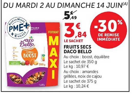 FRUITS SECS DACO BELLO