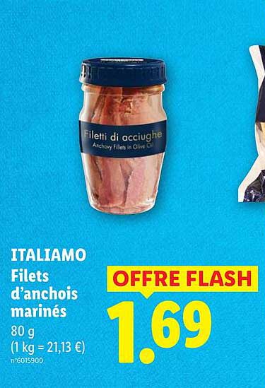 ITALIAMO Filets d’anchois marinés 80 g