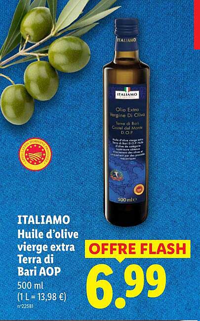 ITALIAMO Huile d’olive vierge extra Terra di Bari AOP 500 ml