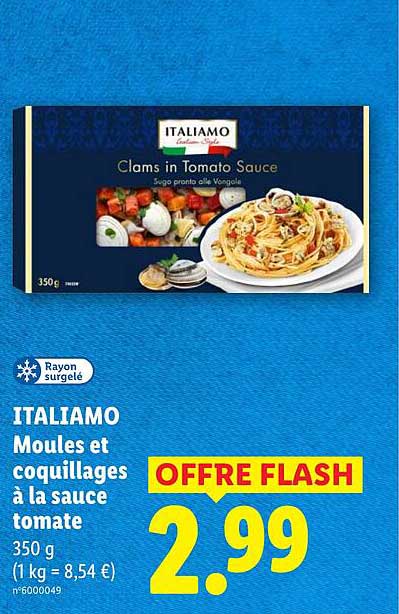 ITALIAMO Moules et coquillages à la sauce tomate 350 g