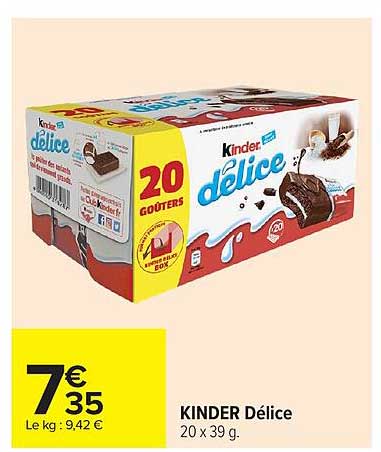 KINDER Délice 20 x 39 g.