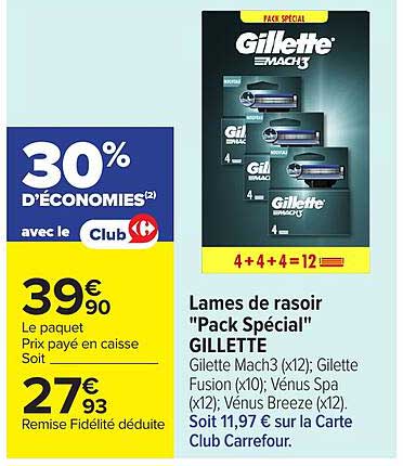 Lames de rasoir "Pack Spécial" GILLETTE