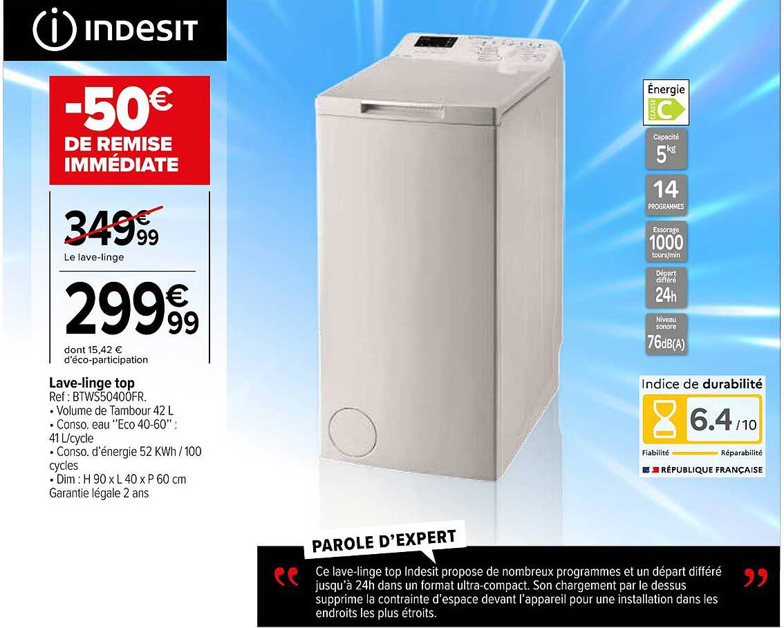 Lave-linge top