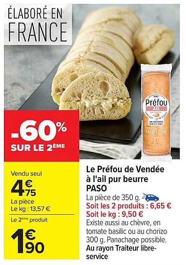 Le Préfou de Vendée à l'ail pur beurre PASO