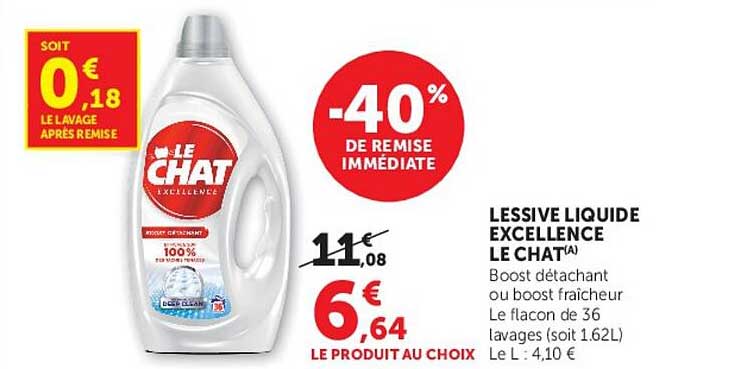 LESSIVE LIQUIDE EXCELLENCE LE CHAT(A)