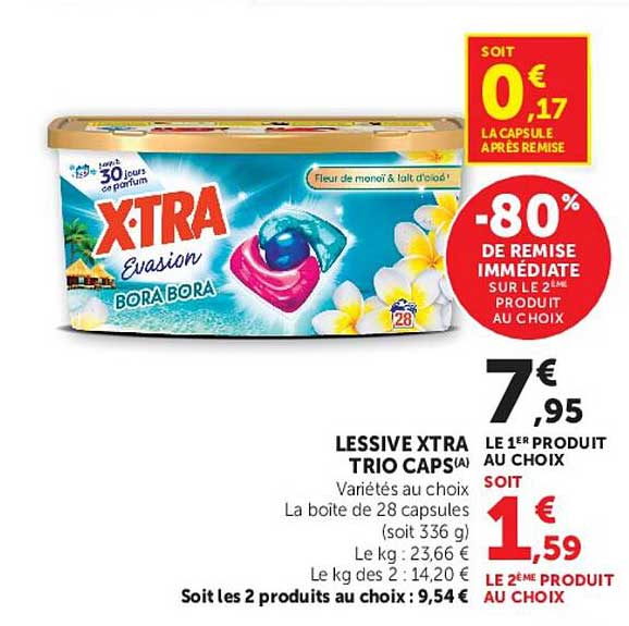 LESSIVE XTRA TRIO CAPS(A)
