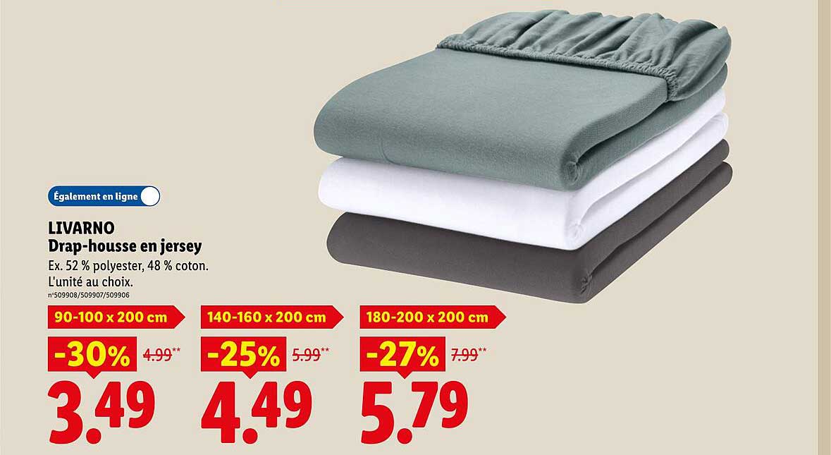 LIVARNO Drap-housse en jersey