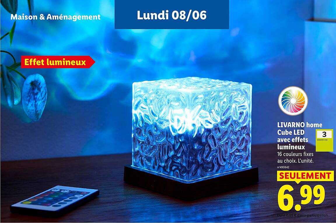 LIVARNO home Cube LED avec effets lumineux
