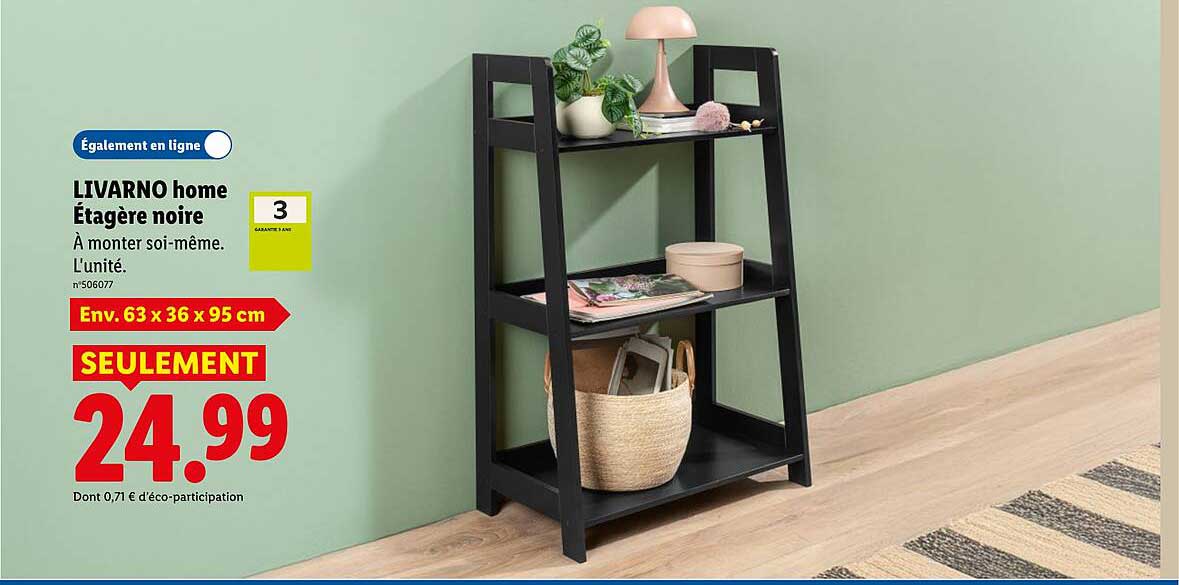 LIVARNO home Étagère noire