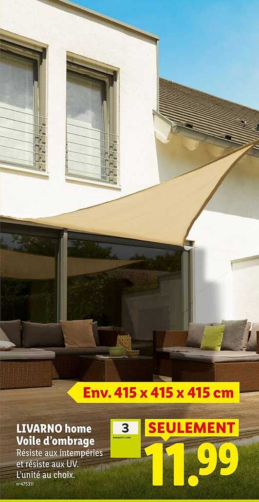 LIVARNO home Voile d’ombrage