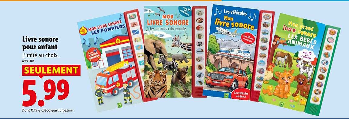 Livre sonore pour enfant