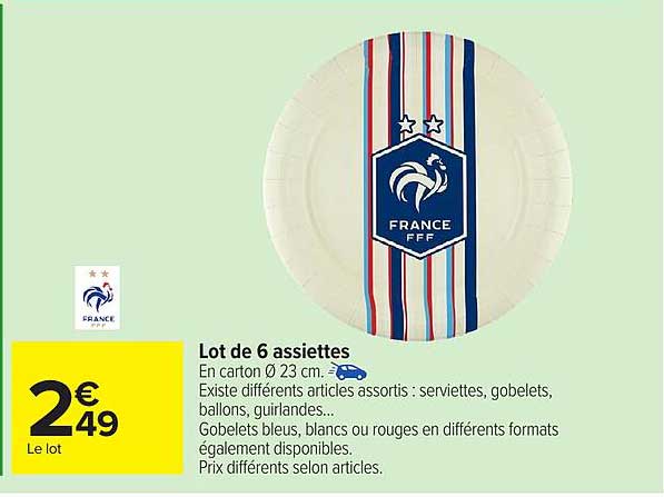 Lot de 6 assiettes
