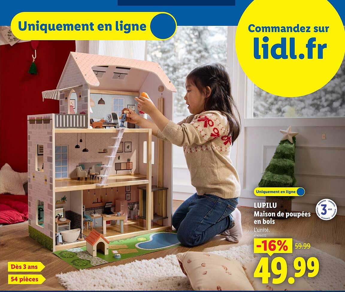 LUPILU Maison de poupées en bois