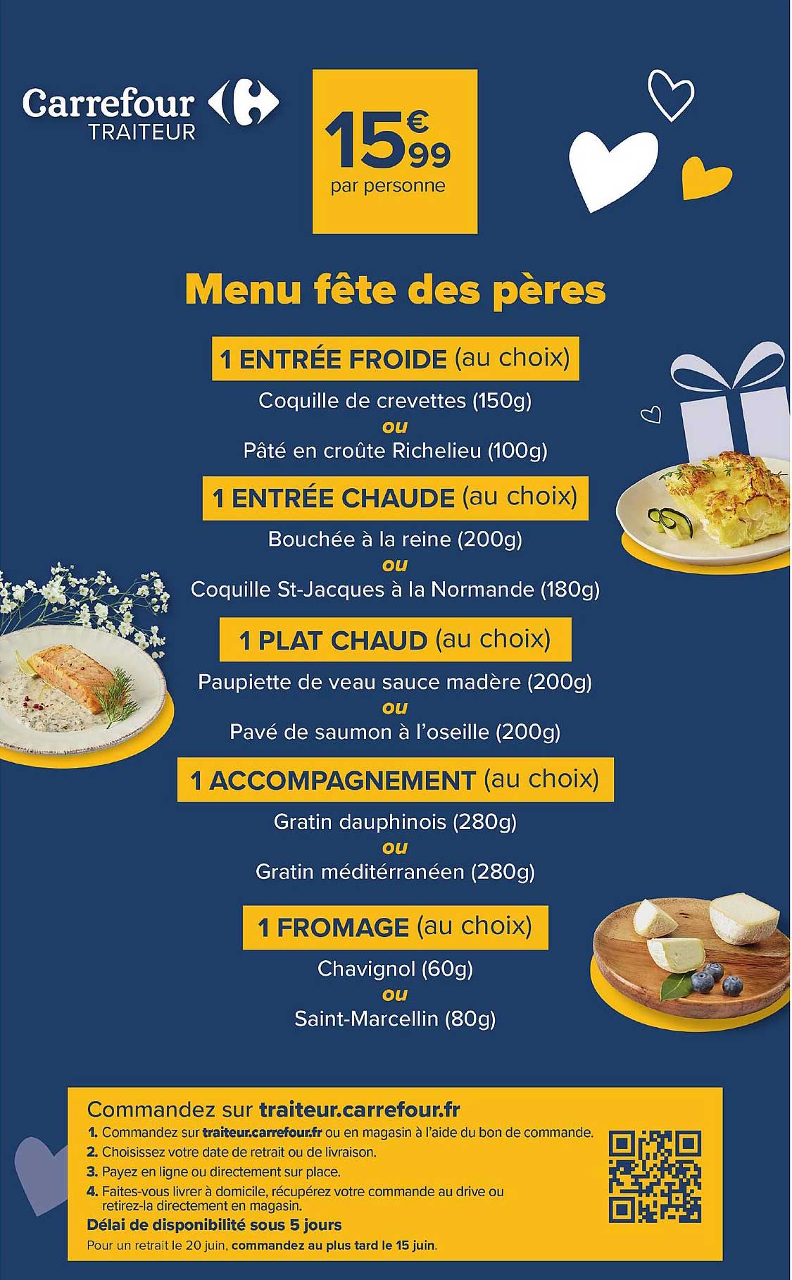 Menu fête des pères
