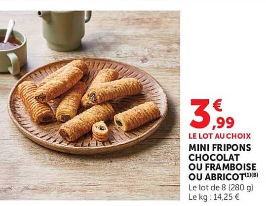 MINI FRIPONS CHOCOLAT OU FRAMBOISE OU ABRICOT