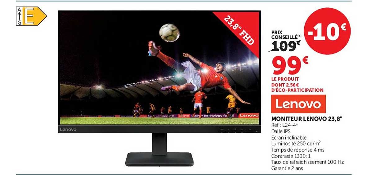 MONITEUR LENOVO 23,8"