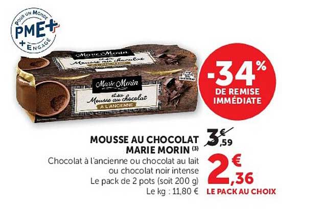 MOUSSE AU CHOCOLAT MARIE MORIN