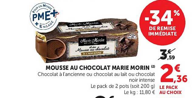 MOUSSE AU CHOCOLAT MARIE MORIN