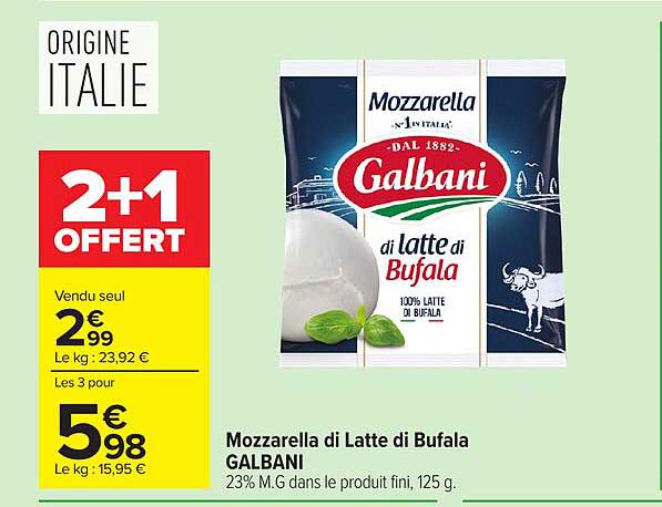 Mozzarella di Latte di Bufala GALBANI