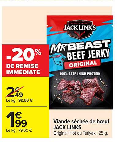 MRBEAST BEEF JERKY ORIGINAL