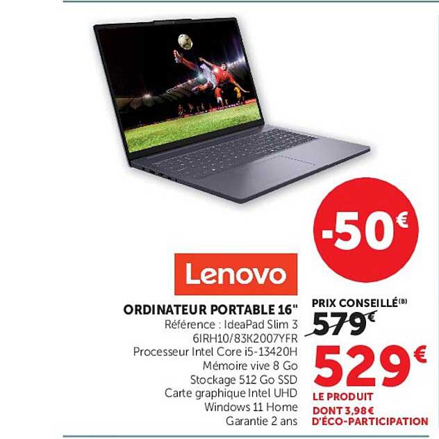 ORDINATEUR PORTABLE 16"