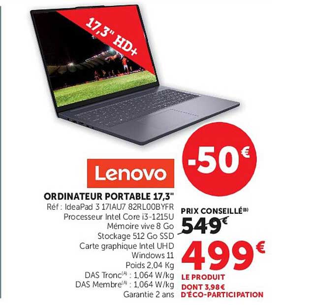 ORDINATEUR PORTABLE 17,3"