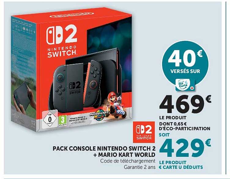 PACK CONSOLE NINTENDO SWITCH 2 + MARIO KART WORLD