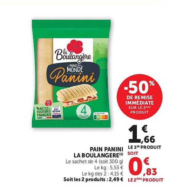 PAIN PANINI LA BOULANGÈRE