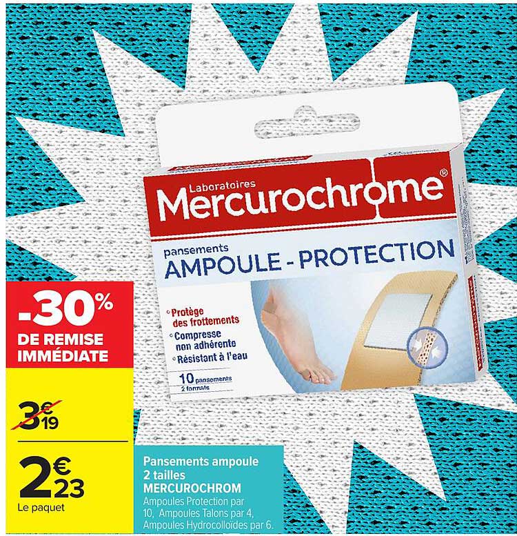 Pansements ampoule 2 tailles MERCUROCHROM