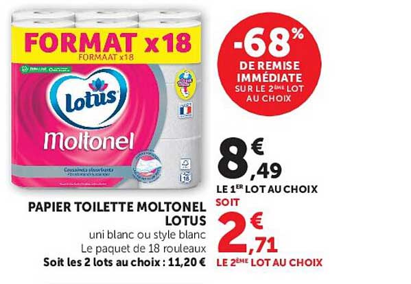 PAPIER TOILETTE MOLTONEL LOTUS