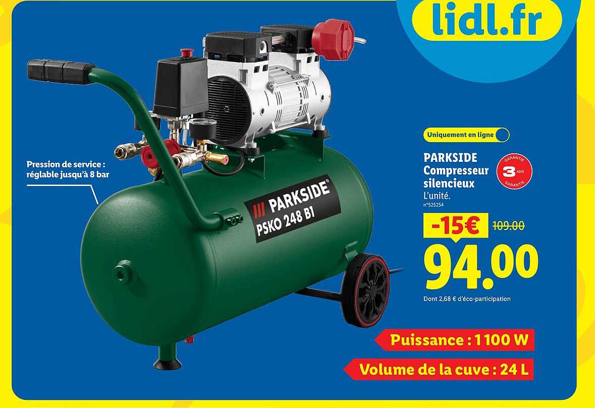PARKSIDE Compresseur silencieux
