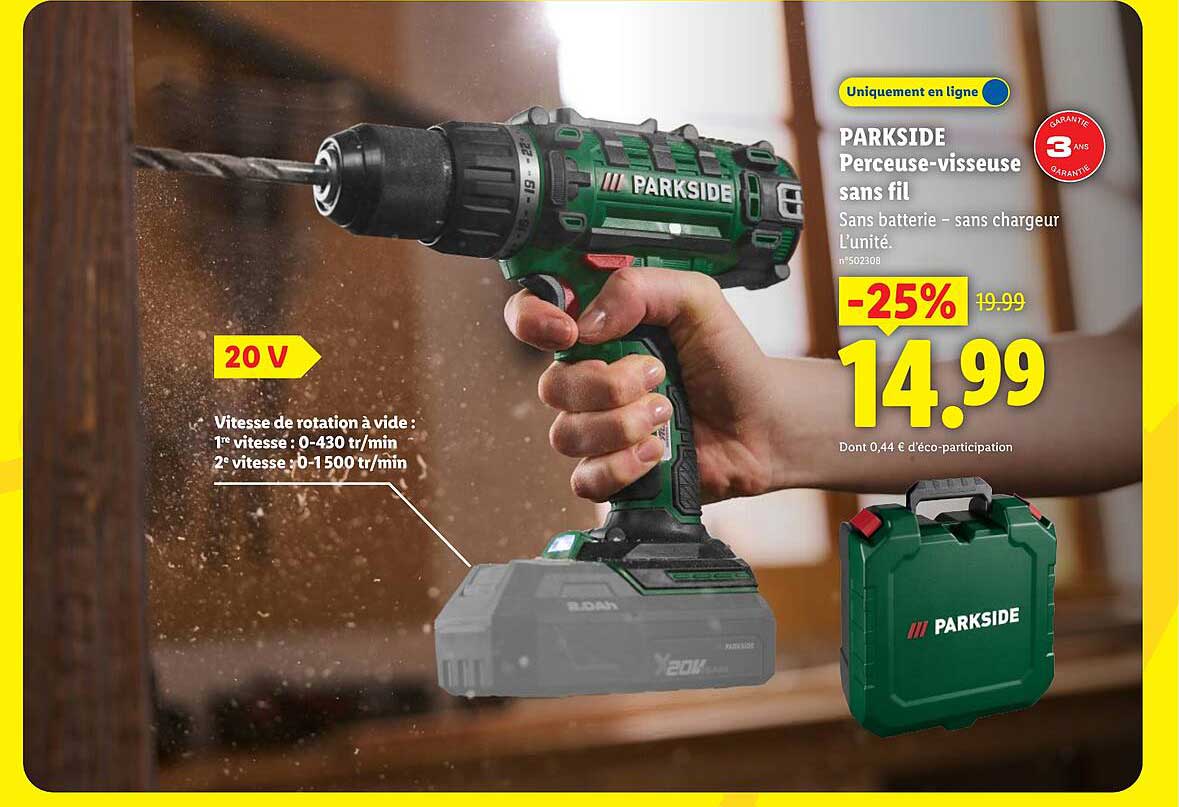 PARKSIDE Perceuse-visseuse sans fil