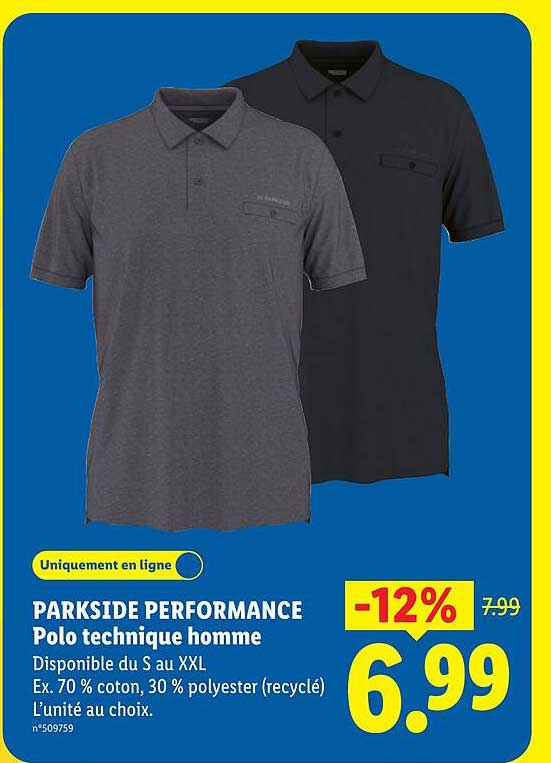 PARKSIDE PERFORMANCE Polo technique homme