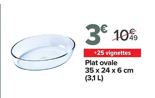 Plat ovale 35 x 24 x 6 cm (3,1 L)