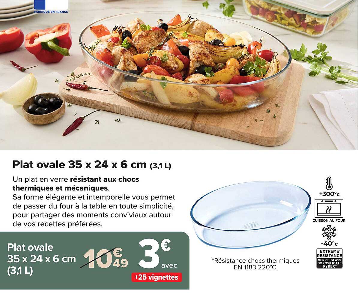Plat ovale 35 x 24 x 6 cm (3,1 L)