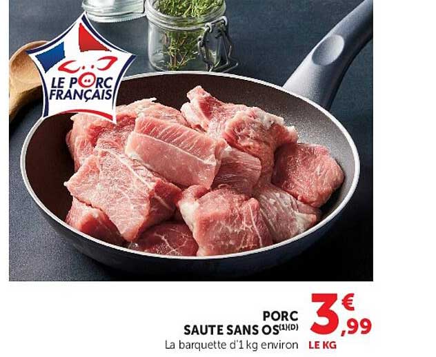 PORC SAUTE SANS OS