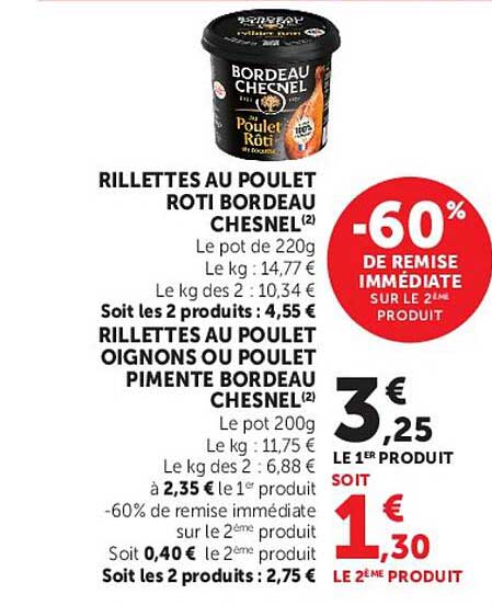 RILLETTES AU POULET ROTI BORDEAU CHESNEL