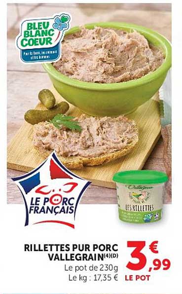 RILLETTES PUR PORC VALLEGRAIN